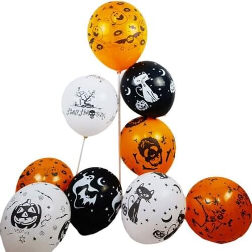 100Pcs Halloween Emulsion Balloon High Elasticity Balloons Festive Party Decorations Supplies Increase Festive Atmosphere