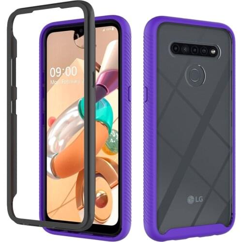 2 In 1 Bumper Armor Shockproof Phone Case For LG K61 K51 Q51 K51S K41S K40 K22 X420 K31 Q70 K92 5H Rugged Protection Case Cover