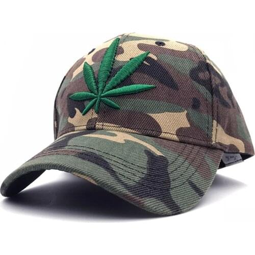 2019 Brand Maple leaf panel Snapback Camouflage weed Baseball Cap Casquette Casual Outdoor Sport Bone Trucker Hats For Men Women