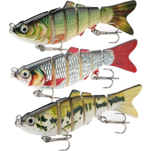 3pcs 12cm 21g Sinking 6-8 Segments Joint Bait Artificial Fishing Lure Kit Sinking Wobblers For Pike Swimbait Crankbaits Fishing