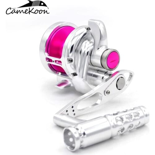 CAMEKOON Conventional Lever Drag Saltwater Big Game Fishing Reel Max Drag 32KG Full Metal Powerful Boat Trolling Reel