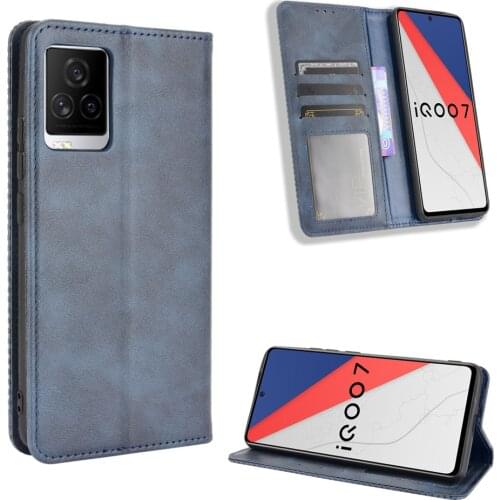 For Vivo iQOO 7 Case Luxury Leather Back Cover Case For Vivo iQOO 7 iQOO7 Case Flip Protective Phone Bag V2049A