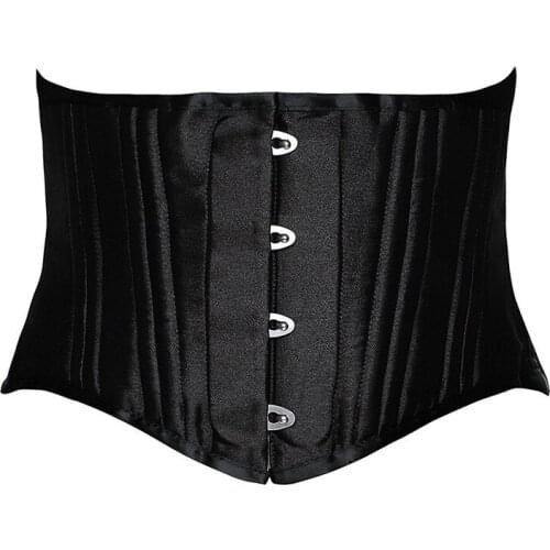 COLDKER Women Short Corset Body Shaping Tight-fitting Casual Solid Steel Bones Waist Casual Girdle Retro Style