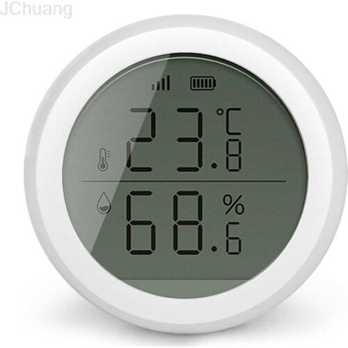 Tuya Zigbee Temperature and Humidity Sensor with LCD Screen Display Works With Google Home Assistant