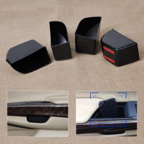 DWCX 4Pcs New Black Front & Rear Door Armrest Secondary Storage Box Container Holder For Honda Accord 2008 2009 2010 2011 2012