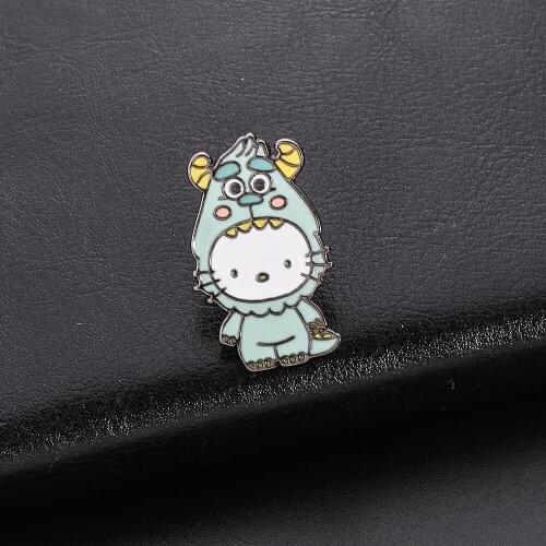 Cute Enamel Baby Cat Cow Brooch Zodiac Pin Bull Cattle Jewelry Fashion Animal Design Accessories High Quality