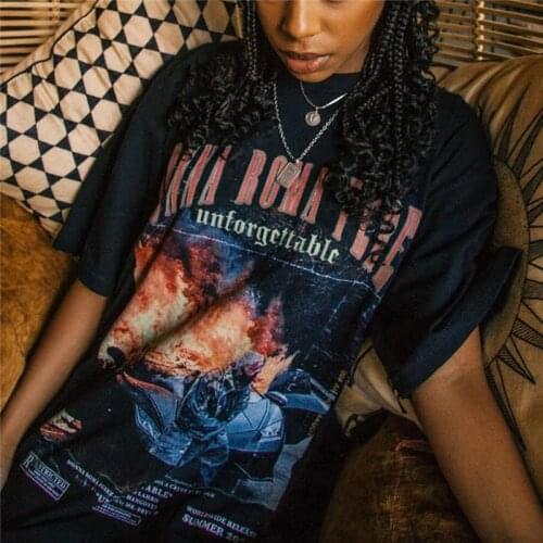 Vintage Graphic Oversized T Shirts Women 2021 Harajuku Tee Shirt Femme Casual Loose Short Sleeve Letter Print T-shirty Damskie