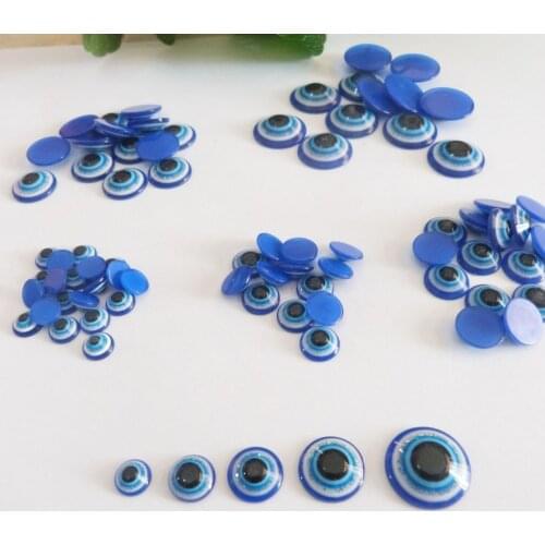 50pcs/lot 8/10/12/14/16mm glitter blue flat round plastic toy animal eyes for diy doll accessories--color size option