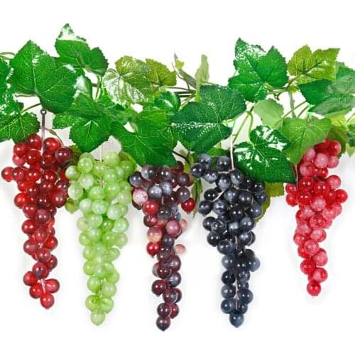 18CM Artificial Fruit Grapes Plastic Fake Decorative Fruit Lifelike Home Wedding Party Garden Decor