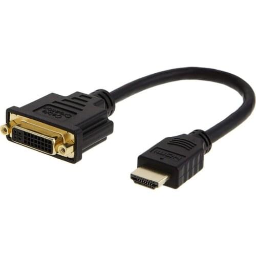 HD to DVI Cable,HD Male to DVI-D(24+1) Female Adapter, 1080P DVI to HD Converter, 3D, 0.15M