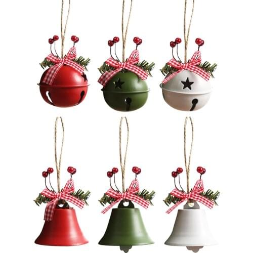 Jingle Bells Christmas Bell Metal Bell Ornament Tree Hanging Pendant For Christmas Decorations New Year Party Kids Enjoyment