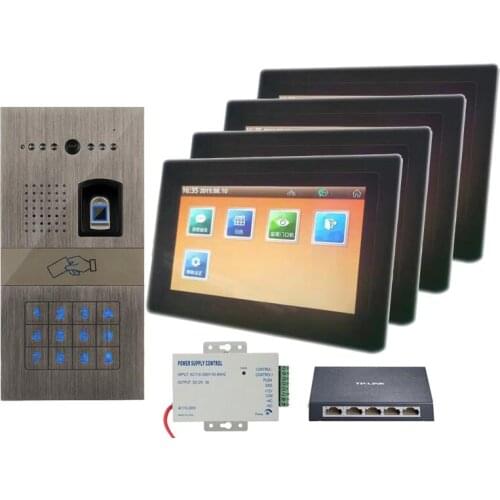 New Arrival Digital Home Video Intercom Doorbell Kits 4X7" Video Door Phone monitor+FRID Panel Camera +Power supply+Switch