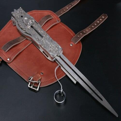 Stainless steel shaped blade invisible sleeve sword movable doll invisible sword Edward weapon sleeve sword can eject the blade