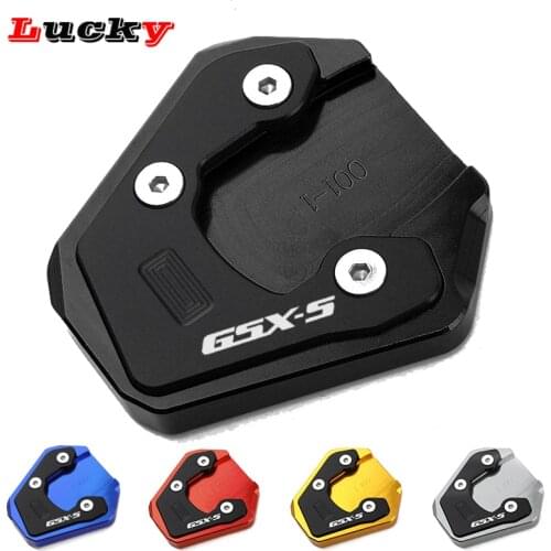 Logo GSX-S New For SUZUKI GSX-S750 GSX-S1000 GSX-S1000F GSXS 750 1000 Kickstand Side Stand Extension Enlarge Pad Support Plate