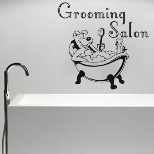 Cartoon Funny Dog Pattern Wall Stickers Glass Bathroom Stickers A40007