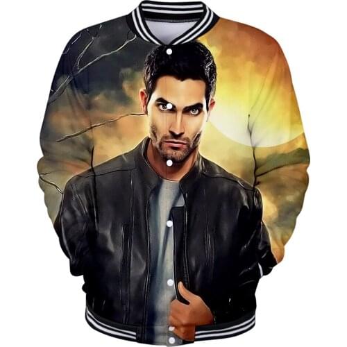 Actor Derek hale 3D Full print Mens Jackets Fashion Derek hale Baseball Jacket Coat
