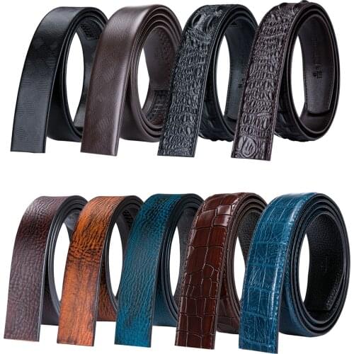 3.5cm Mens Belt without Buckle High Quality Cowskin Genuine Leather Belt no Buckle Automatic Leather Replacement Belt for Mens