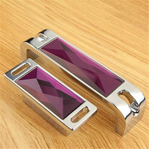 1.25" 3.75" 5" 6.3" Glass Dresser Drawer Handles Pulls Knob Chrome Blue Silver Crystal Cupboard Cabinet Handle Pull Knobs