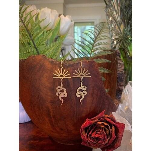 Desert Snake Earrings, Wanderlust Jewelry