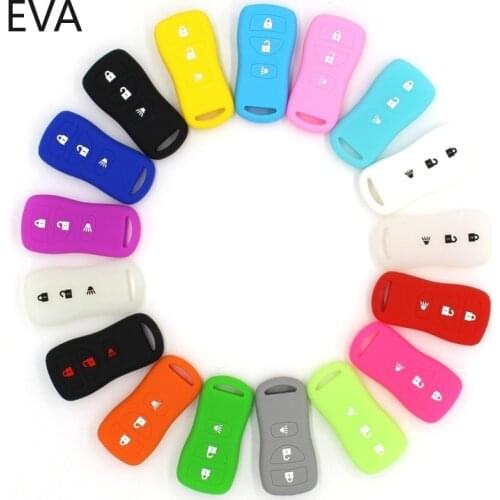 Silicone Car Remote Key Case Cover for Nissan Altima Maxima Murano Sentra Versa Titan Leaf Juke Quest Elgrand NV200 Note
