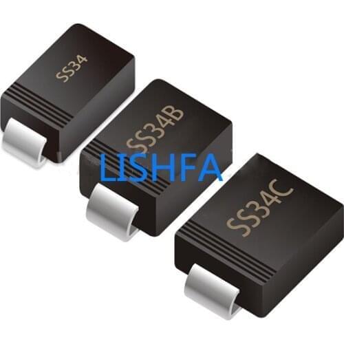 SS34 1N5822 SMD Schottky diode SMA SMB SMC DO214AC 3A 40V SK34 connector in board