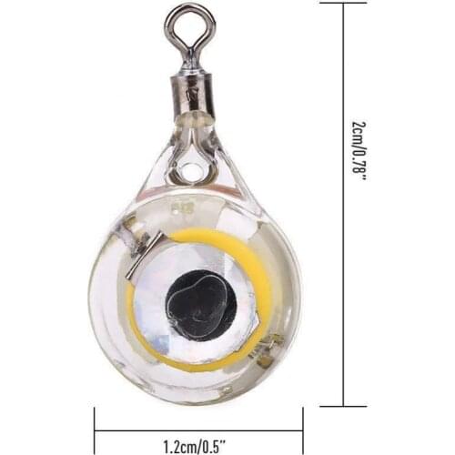 Mini LED Eye Shape Flashing Underwater Squid Bait Lures Fish Attraction Outdoor Lamp Light for Night fishing Deep water fishing