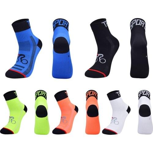 Three Pair Men Women Cycling Sock Running Football Sport Socks Breathable Outdoor Basketball Socks Protect Feet Wicking Bike