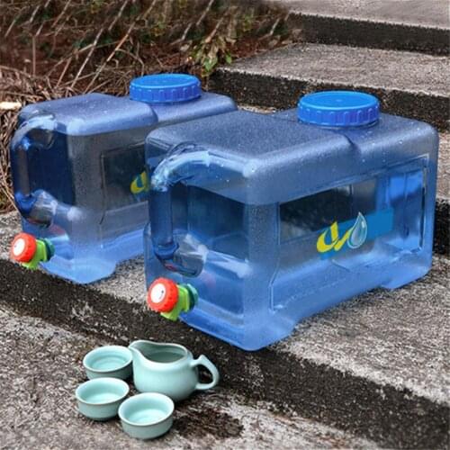 25L Water Bucket Thickened PC Water Container Portable Water Tank Container With Faucet Travel Accessories For Camping Picnic