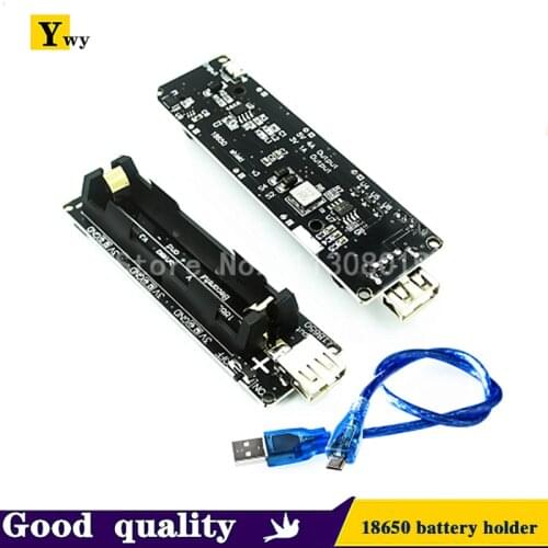 For Raspberry Pi 3 18650 Lithium Batter Shield Board ,ESP32 Wemos V3 Development Board overcharge protection 5V (with USB cable)