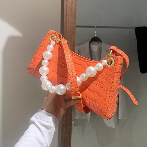 Spring and Summer Stone Pattern Underarm Bag 2021 New Fashion Pearl Womens Designer High-end Western Style One-shoulder Handbag