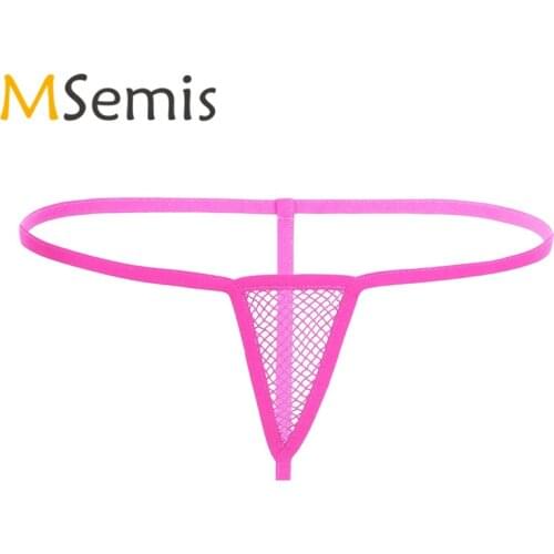 Womens Bikini Panties G-string Thong Bikini Briefs Lingerie Underwear Stretchy Fishnet Open Butt Low-waisted Thong Panties