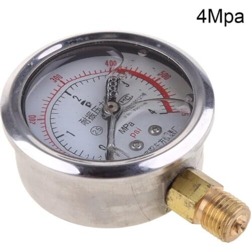 0-60MPa Radial Iron Manometer High Accuracy Air Oil Water Hydraulic Pressure Gauge Thread T5UC