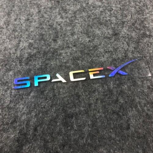 1 PCS SpaceX Sticker for Tesla ModelS ModelX Model 3 Roadster SpaceX Badge Auto Body Decal Cover Car Styling