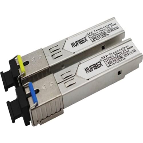 100M Mini Gbic Single Mode Simplex SFP Module LC Compatible SFP Cisco/Mikrotik Switch GLC-LH-SM Fiber Optic module 3/20KM