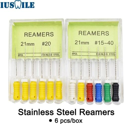 2 Boxes Stainless Steel Reamers Good Quality Dental Endodontic Files For Root Canal Treatment