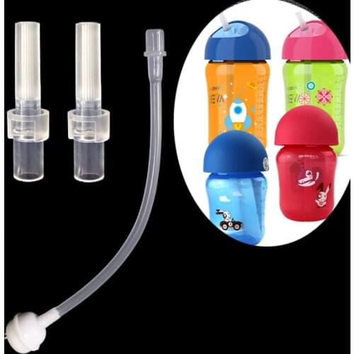 2 Sets Baby Brand Water Cup Replacement Straws Accessory Part for AV Silicone Straw Drinking Bottle