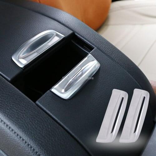 2pcs ABS Chrome Armrest Storage Box Cover Trim Fit for Toyota Highlander/Kluger(XU50)2014 2015 2016 2017 car slyling accessories