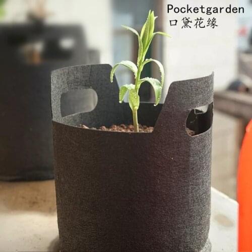 2018 Garden Plants Round Wall-mounted Planting Flower Growing Bag Vegetable Flower Aeration Planting Bonsai Pot Root Container