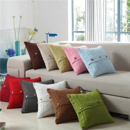 2020 New Coloured Pillowcases Sofa Decorative Cushion Cover Pillow Pillowcase Cotton 45*45 Throw Pillow Home Decor Pillowcover