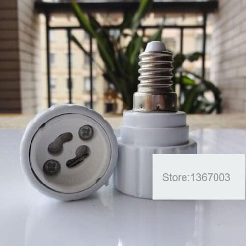 E14 to GU10 Base LED Halogen Light Lamp Bulb Adapter Converter Base Socket