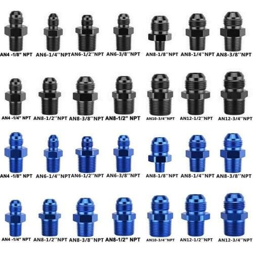 Car 1PC AN4 AN6 AN8 AN10 AN12 NPT Straight Fuel Oil Air Hose Fitting Male Adapter Car Auto Accessories Oil-cooled Adapter