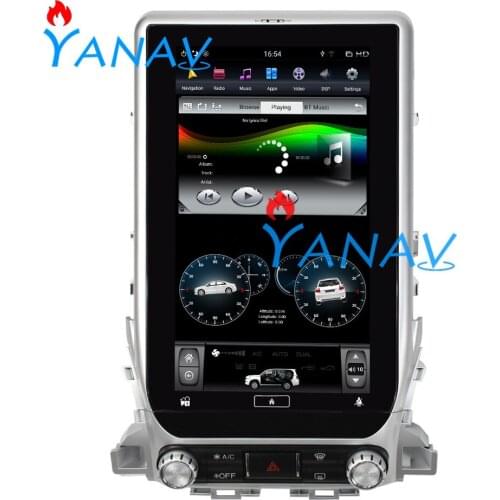 14.1" vertical screen Android 4+64GB Car GPS Navigation For-TOYOTA land cruiser LC200 2018+ car Stereo Head Unit Multimedia Play