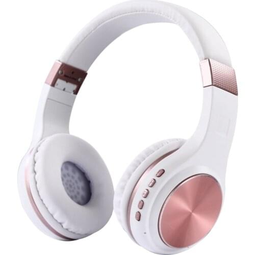 Bluetooth 5.0 Wireless Headset Headband TF Plug in Wireless Headset for School Travel Cell Phone Tablet Computer