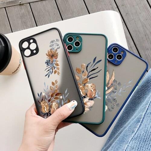 Flower Birds Fashion Floral Case For iPhone SE 2020 8 7 6S Plus Case For iPhone 12 11 Pro max XS MAX XR X Hard Shockproof Cover