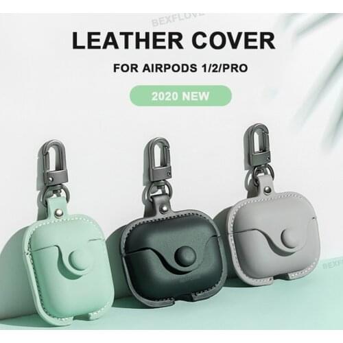 3D Headphone Case For Airpods Pro 3 Case Leather Luxury Genuine Cover For Apple Air Pods 2 1 Cases Earpods Earphone Bags Straps