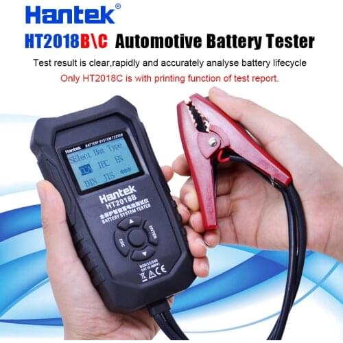 Hantek HT2018B Digital Car Battery Tester LCD Display Automotive Analyzer 6V/12V/24V Automobile Vehicle Battery Diagnos
