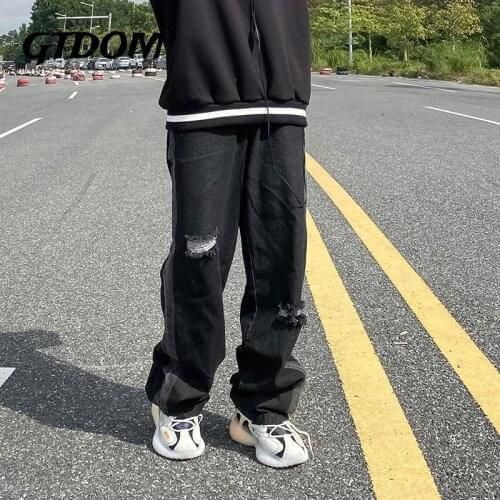 GTDOM Men's Wide Leg Jeans