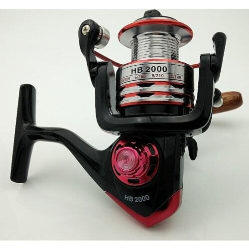 HB500/1000/2000/4000/6000 spinning fishing reel metal spool fish wheel red BB 10+1 speed 5.2:1