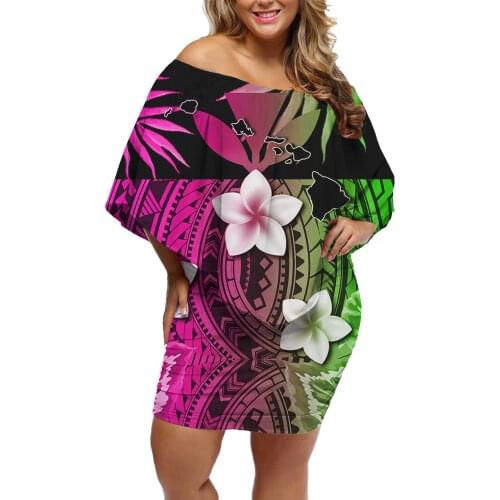 HYCOOL Vintage Sleeveless Polynesian Tribal Female Dresses Vestidos New Arrival Women Fashion Hawaii Samoa Midi Shirt Dress