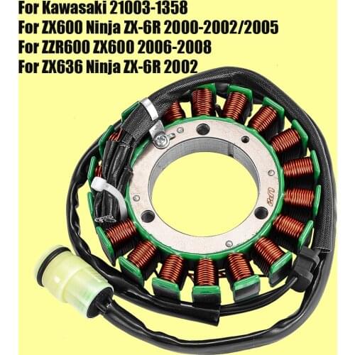 Stator Coil for Kawasaki Ninja ZX-6R ZX600 2000 2001 2002 2005 21003-1358 ZZR600 2006-2008 ZX636 Ninja ZX6R ZX 6R